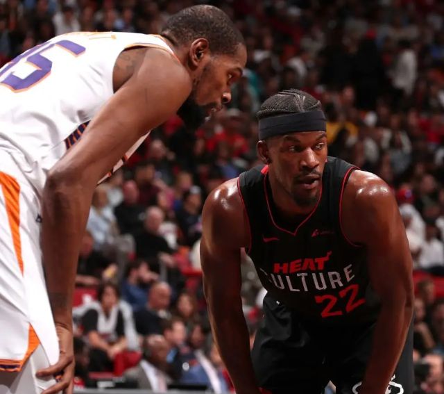 NBA今日战报消息:太阳118-105轻取热火送对手七连败 杜兰特20分8板7助 布克22分8板7助
