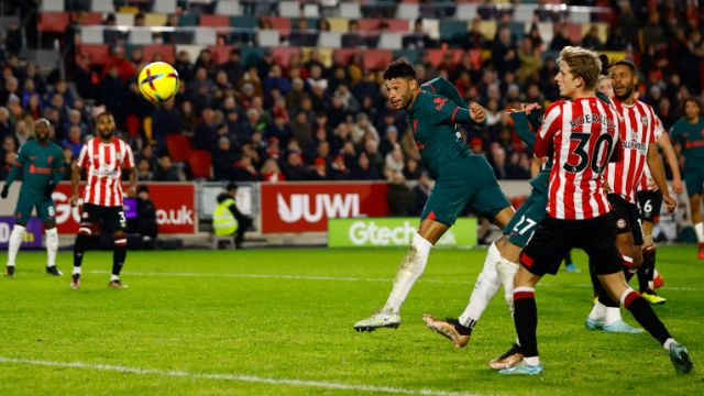 英超第19轮:布伦特福德3-1利物浦 维萨、姆贝莫破门科纳特乌龙